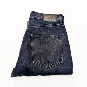 Denim Forum The Dillon High Rise Slim Charcoal Black Denim Jeans 28L x 28